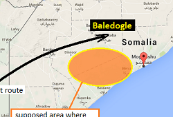 2015-10-29 AMISOM Dornier 328 crashed landed south of Mogadishu