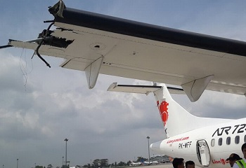 2017-08-03 Wings ATR-72 and Lion Air B737-900 in runway collision at Medan